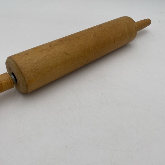 Vintage Wood Rolling Pin Handles Farmhouse Country Primative Wooden 17" - Picture 4 of 8